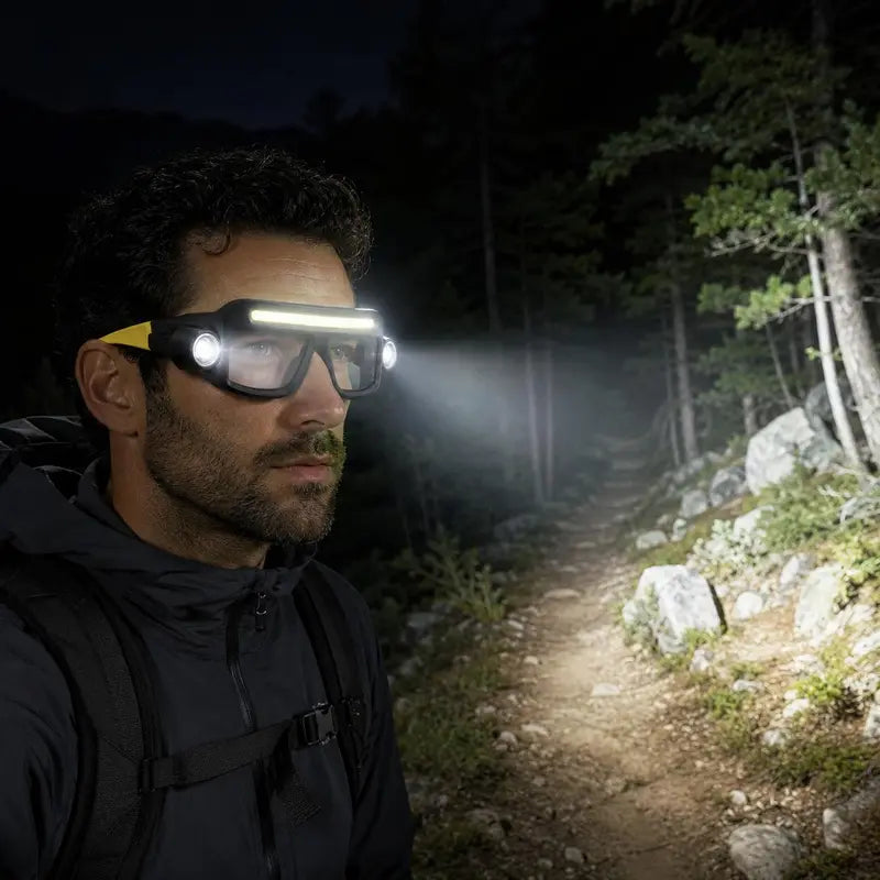Rechargeable LED Headlamp Glasses – Hands-Free Lighting
