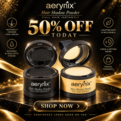 🔥 50% OFF | Aerynix Hair Shadow Powder – Instantly Fuller-Looking Hair
