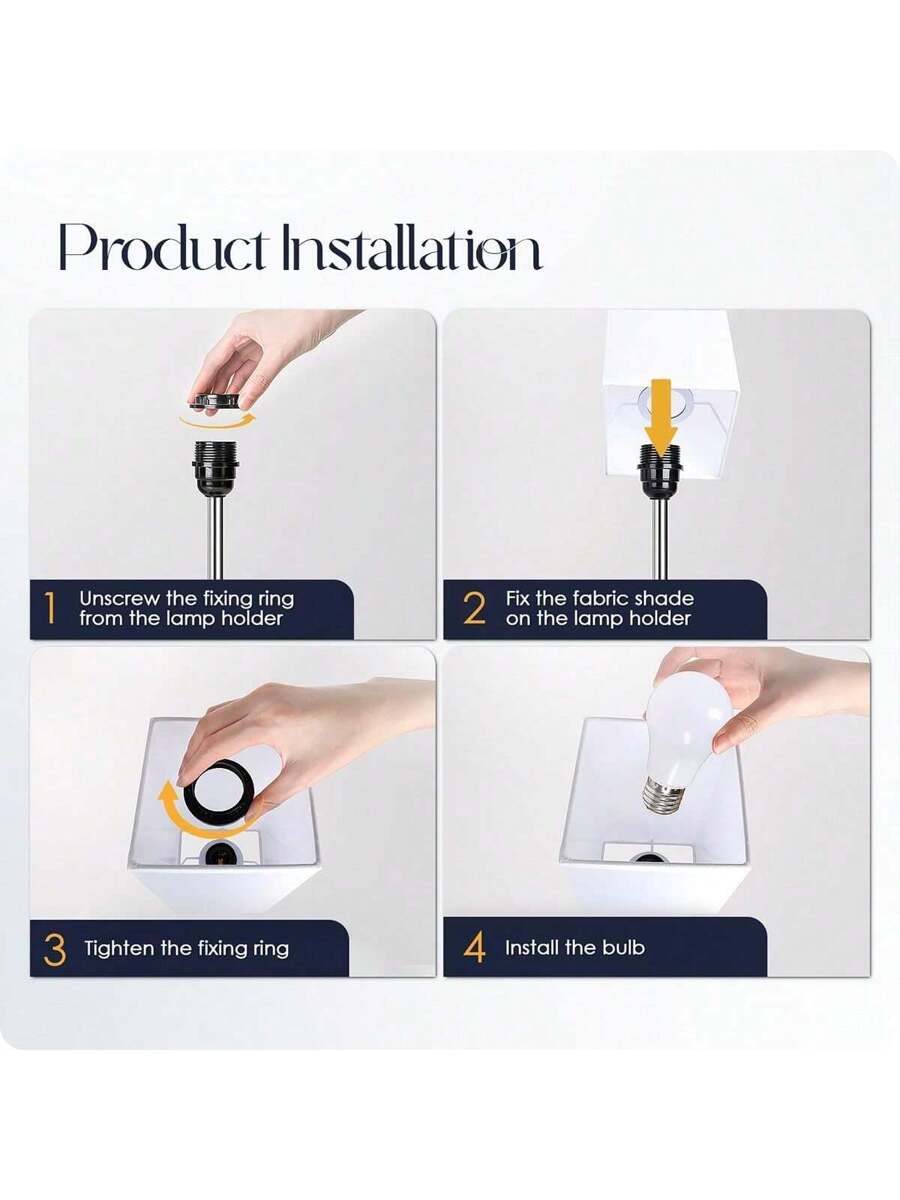 Touch-Control Bedside Lamp with USB-C, USB-A & Outlets