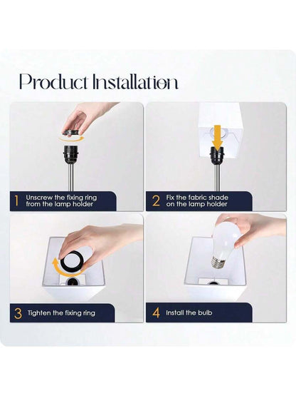 Touch-Control Bedside Lamp with USB-C, USB-A & Outlets