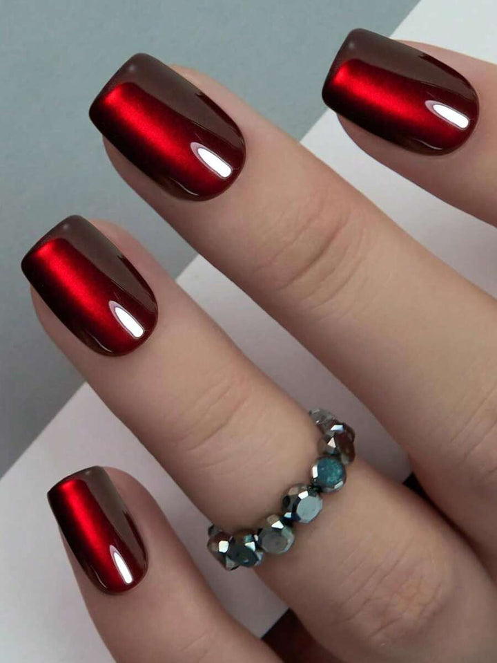 Cat-Eye Square Press-On Nails — 24 Pieces