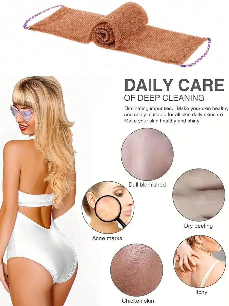 Long Mesh Exfoliating Bath Towel Set