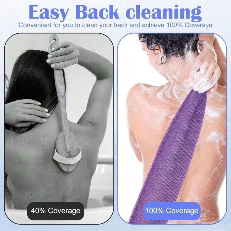 Long Mesh Exfoliating Bath Towel Set