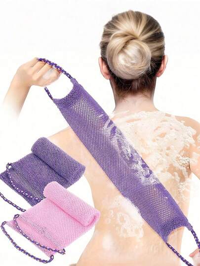 Long Mesh Exfoliating Bath Towel Set
