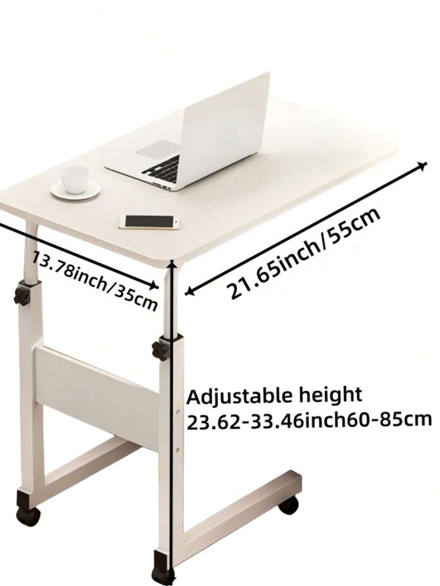Height-Adjustable Mobile Bedside Desk