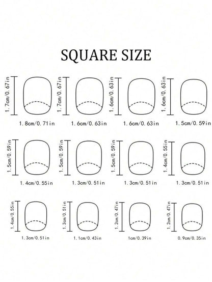 24pcs Short European Square Fake Nails, Halloween Patch Mummy Ghost Wearable Nail Art, Full Coverage Removable Women's Nail Set, Suitable For Parties, Balls And Daily Wear