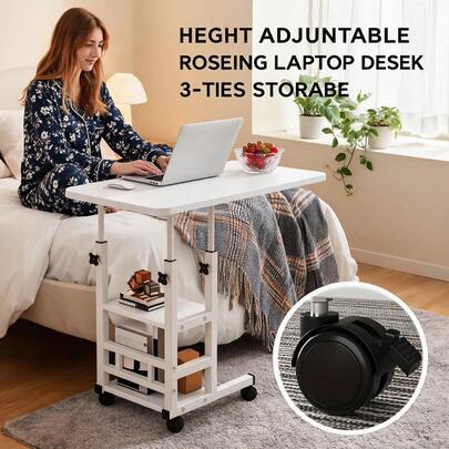Height-Adjustable Mobile Laptop Desk
