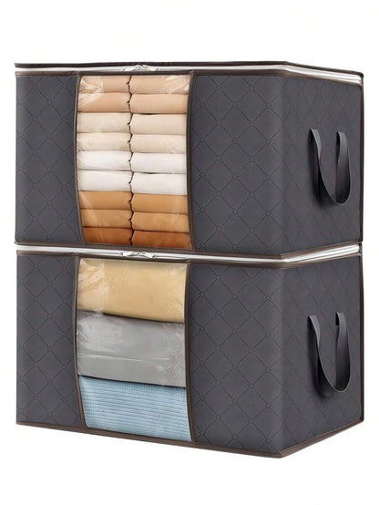 Foldable Clothes & Bedding Storage Bags — 2 Pack