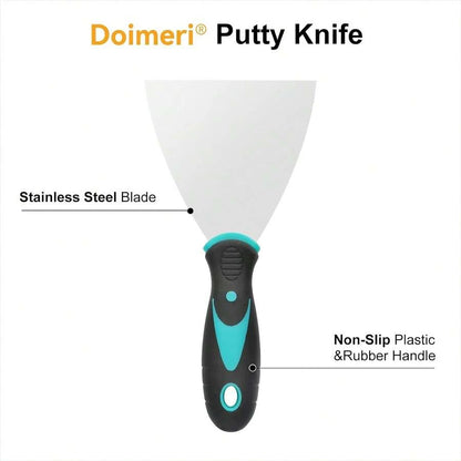Stainless Steel Putty Knife Set — 6 Pieces
