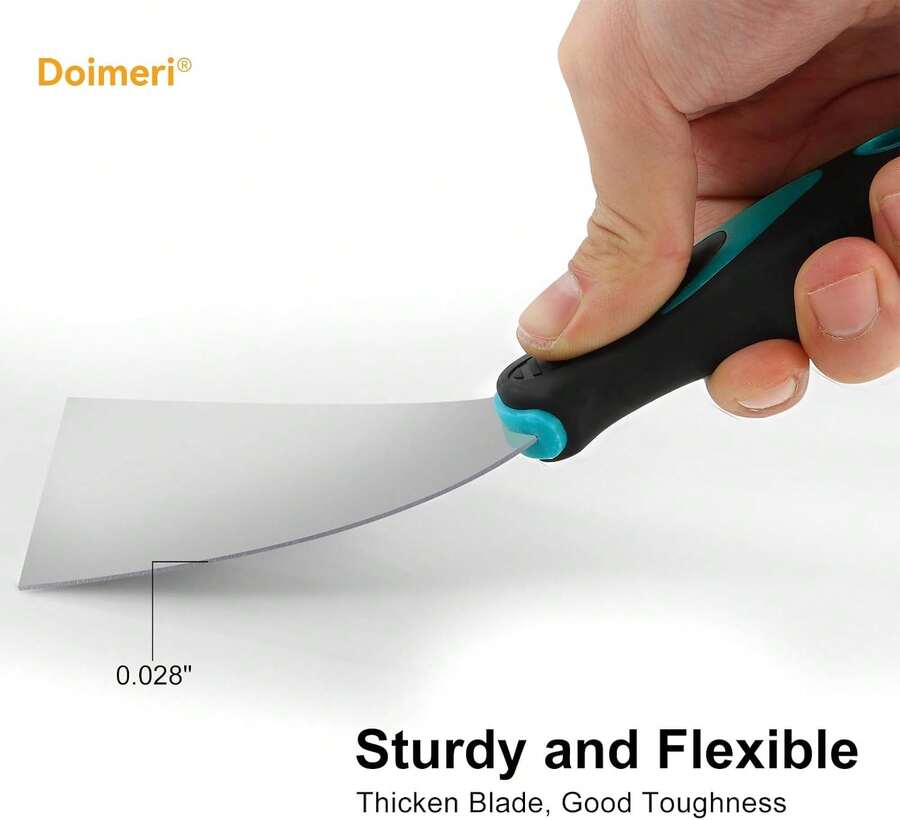 Stainless Steel Putty Knife Set — 6 Pieces