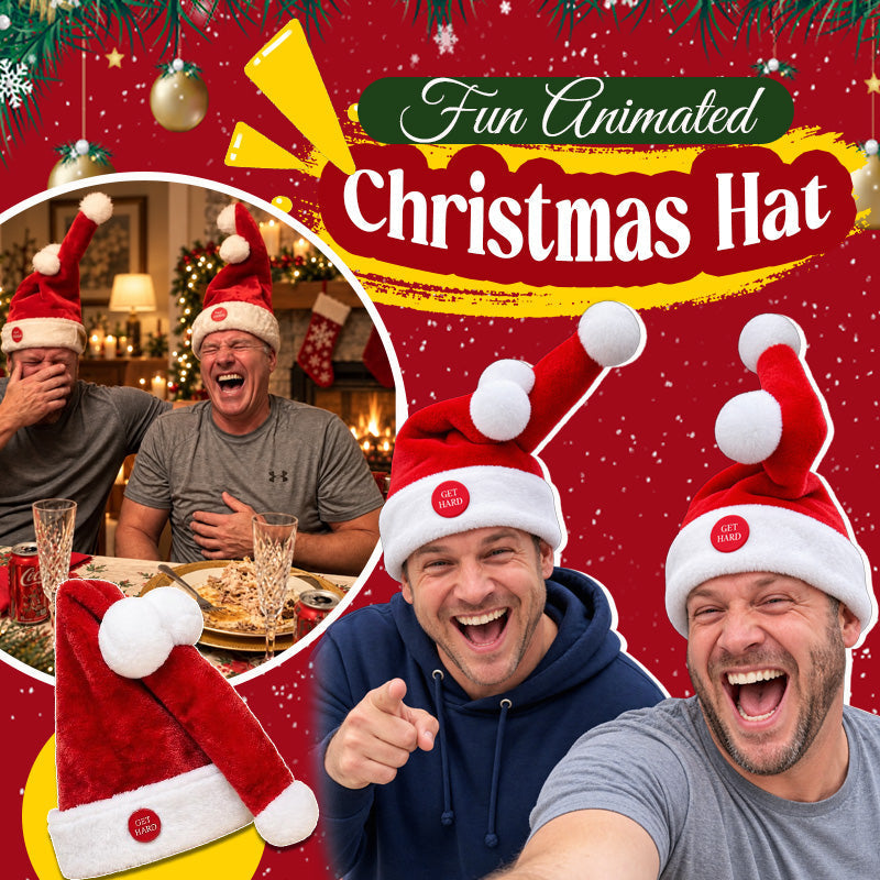 ✨🎅 Animated Naughty Santa Hat | Funny Christmas Party Hat✨