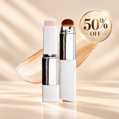 ✨ 50% OFF | 2-in-1 Foundation Stick with Built-in Brush – Flawless-Looking Makeup Made Easy!