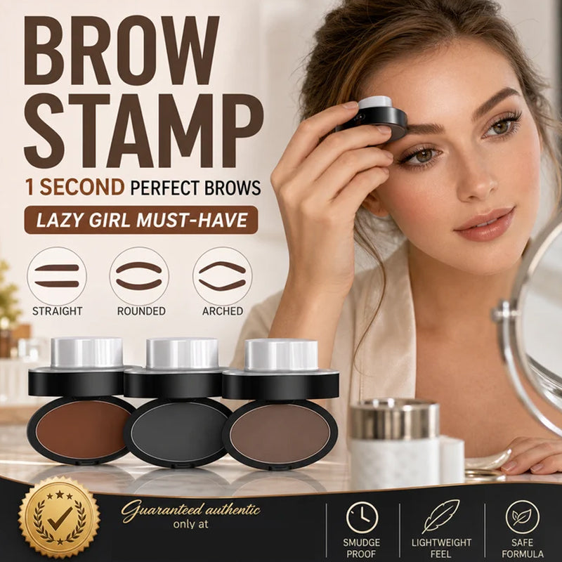 ✨Buy 2 Get 1 Free🖌️50K+ Sold!!!🖤Eyebrow Stamp Powder Kit with Applicator Brush