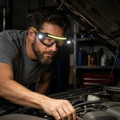 Rechargeable LED Headlamp Glasses – Hands-Free Lighting