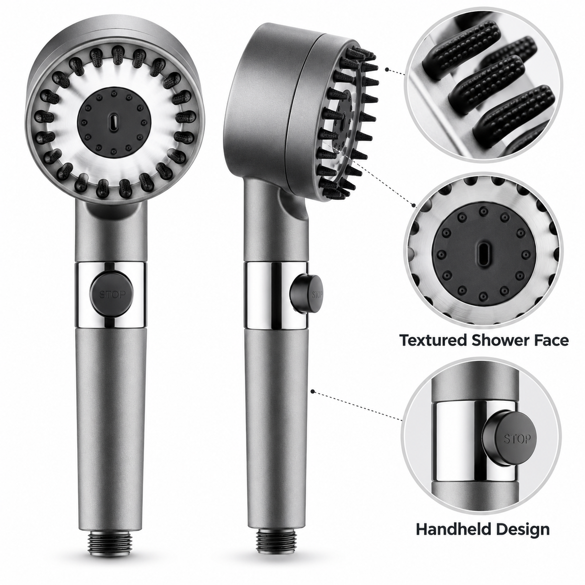 🚿 50% OFF | High-Pressure Handheld Shower Head with Massage-Style Tips