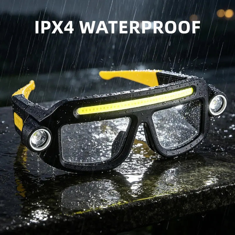 Rechargeable LED Headlamp Glasses – Hands-Free Lighting