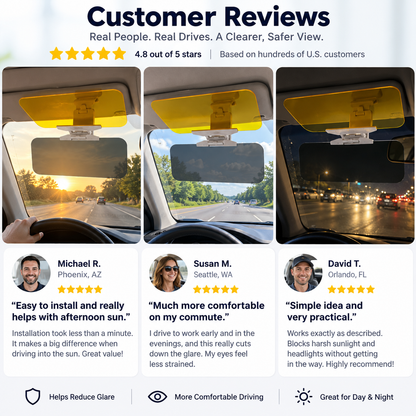 🚗 50% OFF | 2-in-1 Car Sun Visor Extender – Drive with Less Glare, Day or Night!