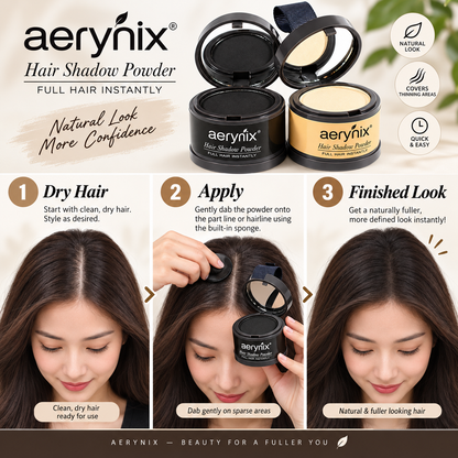 🔥 50% OFF | Aerynix Hair Shadow Powder – Instantly Fuller-Looking Hair