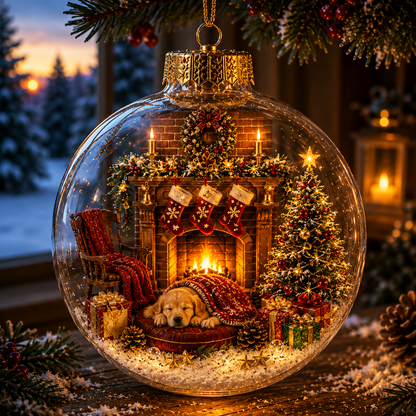 🎄🎄 Glowing Christmas Story Ornament – Light-Up Mini Holiday Scene✨