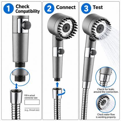 🚿 50% OFF | High-Pressure Handheld Shower Head with Massage-Style Tips