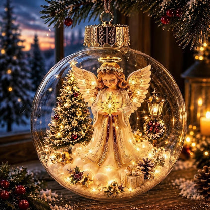 🎄🎄 Glowing Christmas Story Ornament – Light-Up Mini Holiday Scene✨