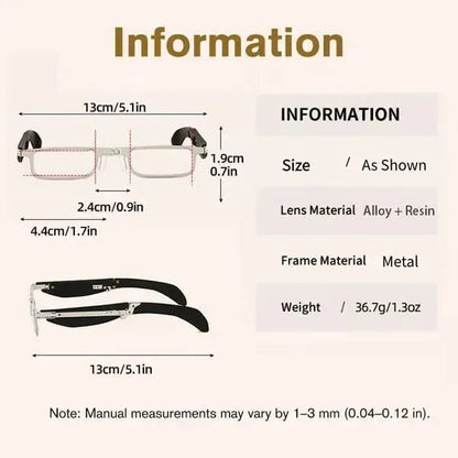 Adjustable Focus Blue Light Blocking Folding Glasses