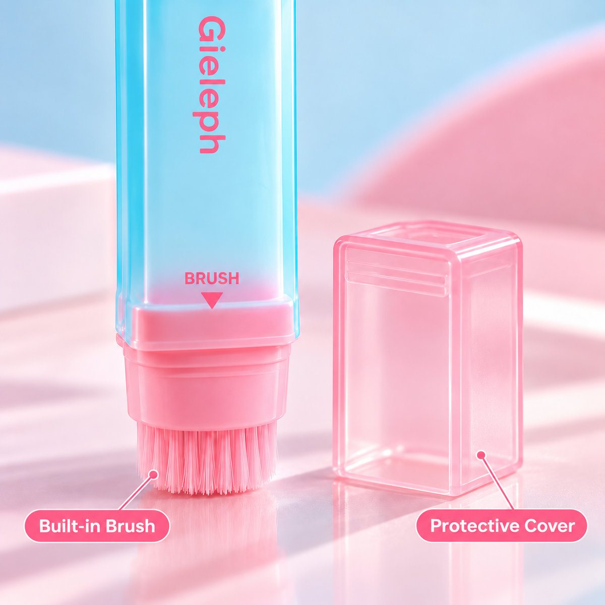 Built-in brush and protective cover